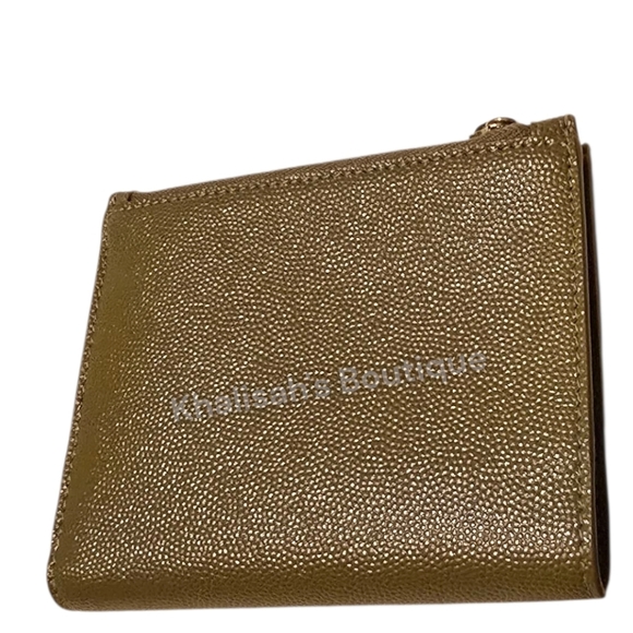 Rare Saint Laurent YSL Uptown Compact Wallet in Grain De Poudre Embossed Leather - Picture 7 of 12